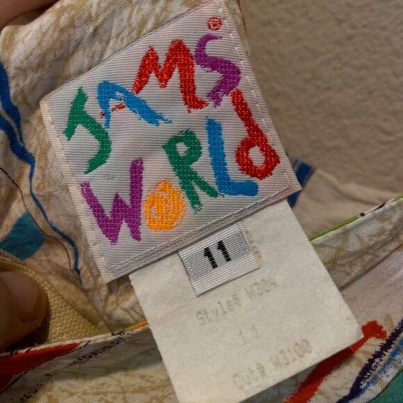 Jams World Bon Appetit Artsy Colorful Rayon Dress Size Large‎ - Picture 2 of 6